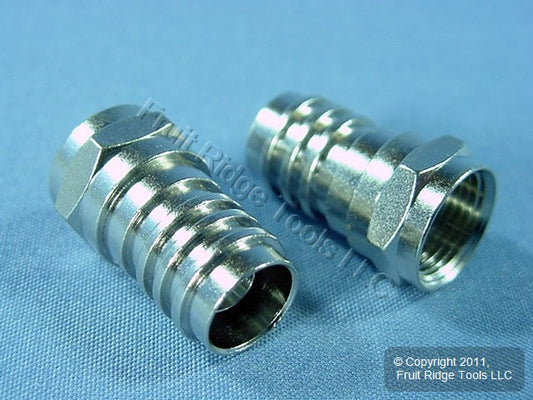 2 Leviton 1-Piece Crimp-On Coaxial Cable End Connectors RG59 C5307