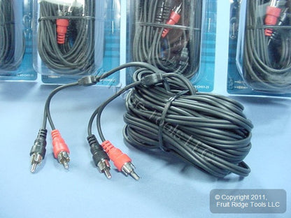 5 Leviton 25 ft Audio Stereo Video Dub Patch Cable RCA Plugs Shielded C5451-25
