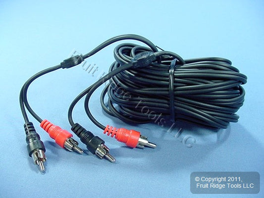 Leviton 25 ft Audio Stereo Video Transfer Patch Cable RCA Plug Shielded C5451-25