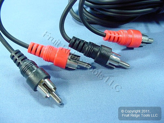 Leviton 25 ft Audio Stereo Video Transfer Patch Cable RCA Plug Shielded C5451-25