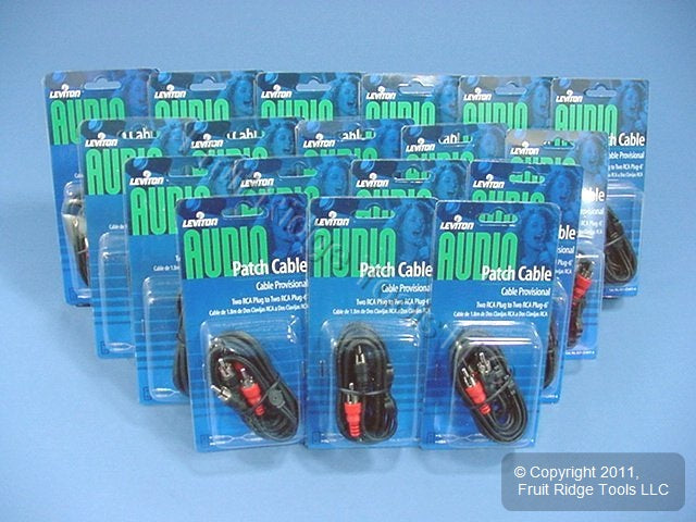 18 Leviton 6ft Audio Stereo Video Transfer Patch Cable RCA Plug Shielded C5451-6