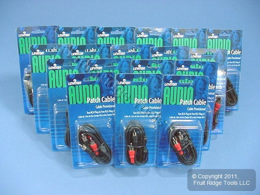 18 Leviton 6ft Audio Stereo Video Transfer Patch Cable RCA Plug Shielded C5451-6