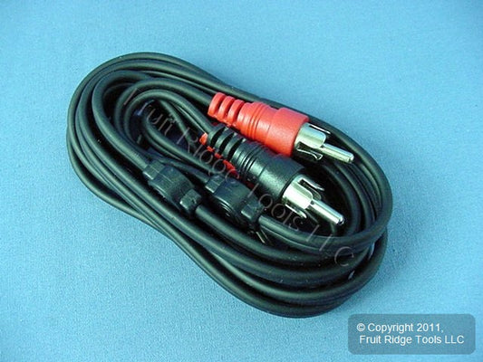 Leviton 6 ft Audio Stereo Video Transfer Patch Cable RCA Plug Shielded C5451-6