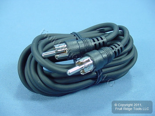 Leviton C5452-12 Black Shielded 12 Ft RCA Audio Speaker Cable