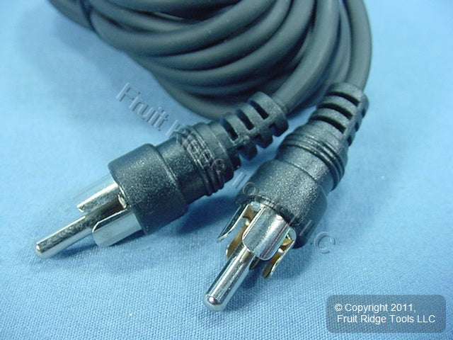 Leviton C5452-12 Black Shielded 12 Ft RCA Audio Speaker Cable