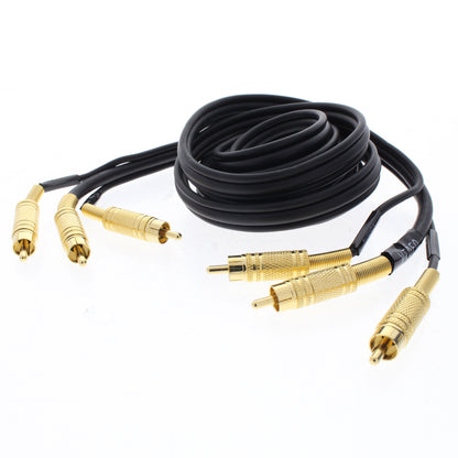 Leviton C5455-6GO Black 6ft. Deluxe Stereo Dubbing Cable w/ Gold Connections