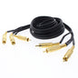 Leviton C5455-6GO Black 6ft. Deluxe Stereo Dubbing Cable w/ Gold Connections