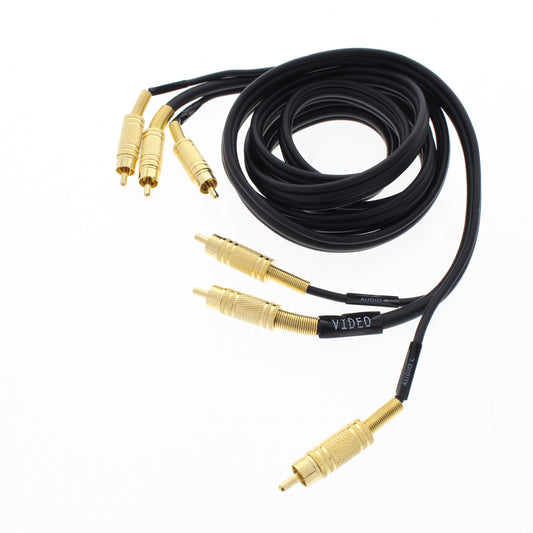 Leviton C5455-6GO Black 6ft. Deluxe Stereo Dubbing Cable w/ Gold Connections