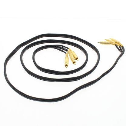 Leviton C5455-6GO Black 6ft. Deluxe Stereo Dubbing Cable w/ Gold Connections