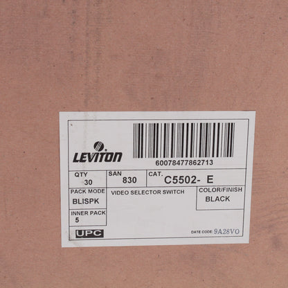 Leviton C5502 Video Selector Switches 75 Ohm RCA Video Games 30-Pack
