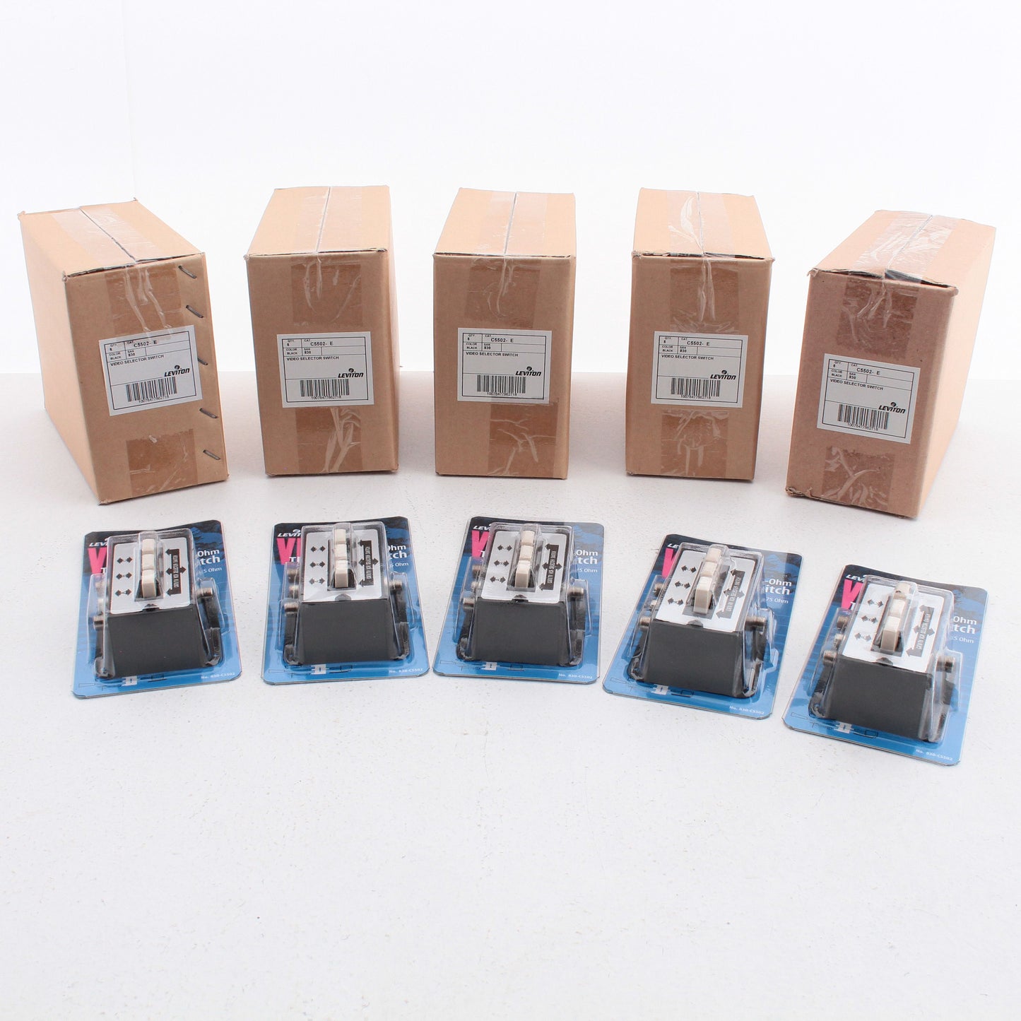 Leviton C5502 Video Selector Switches 75 Ohm RCA Video Games 30-Pack