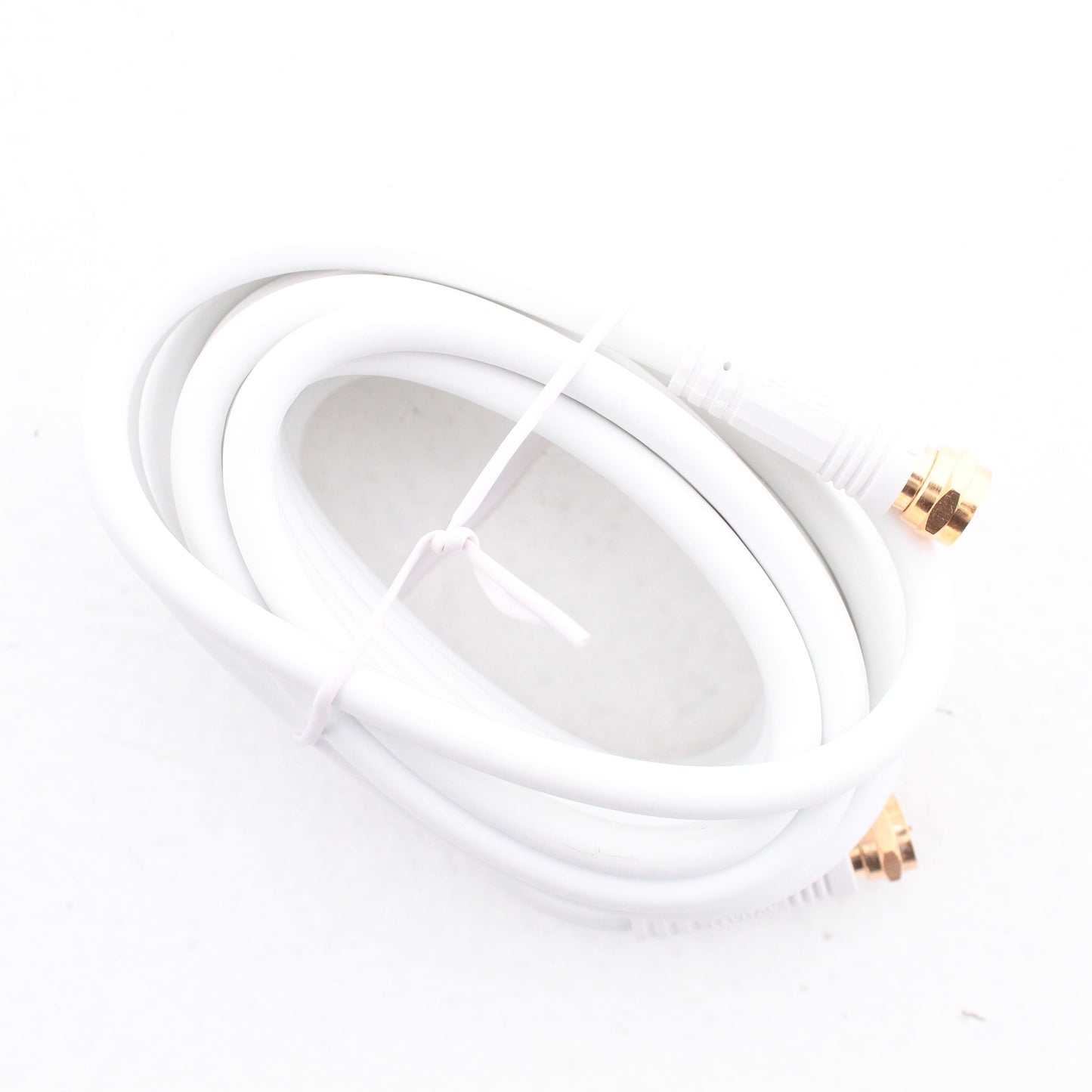 Leviton C5851-12G-847 White 12 Feet Coaxial Video Cable w/ Gold Plug Ends RG59