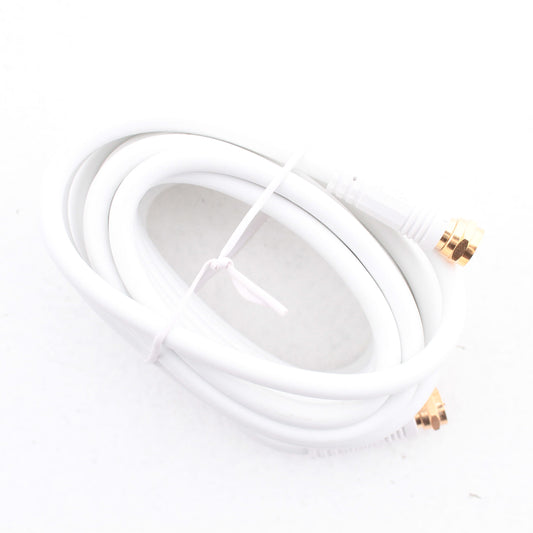 Leviton C5851-12G-847 White 12 Feet Coaxial Video Cable w/ Gold Plug Ends RG59