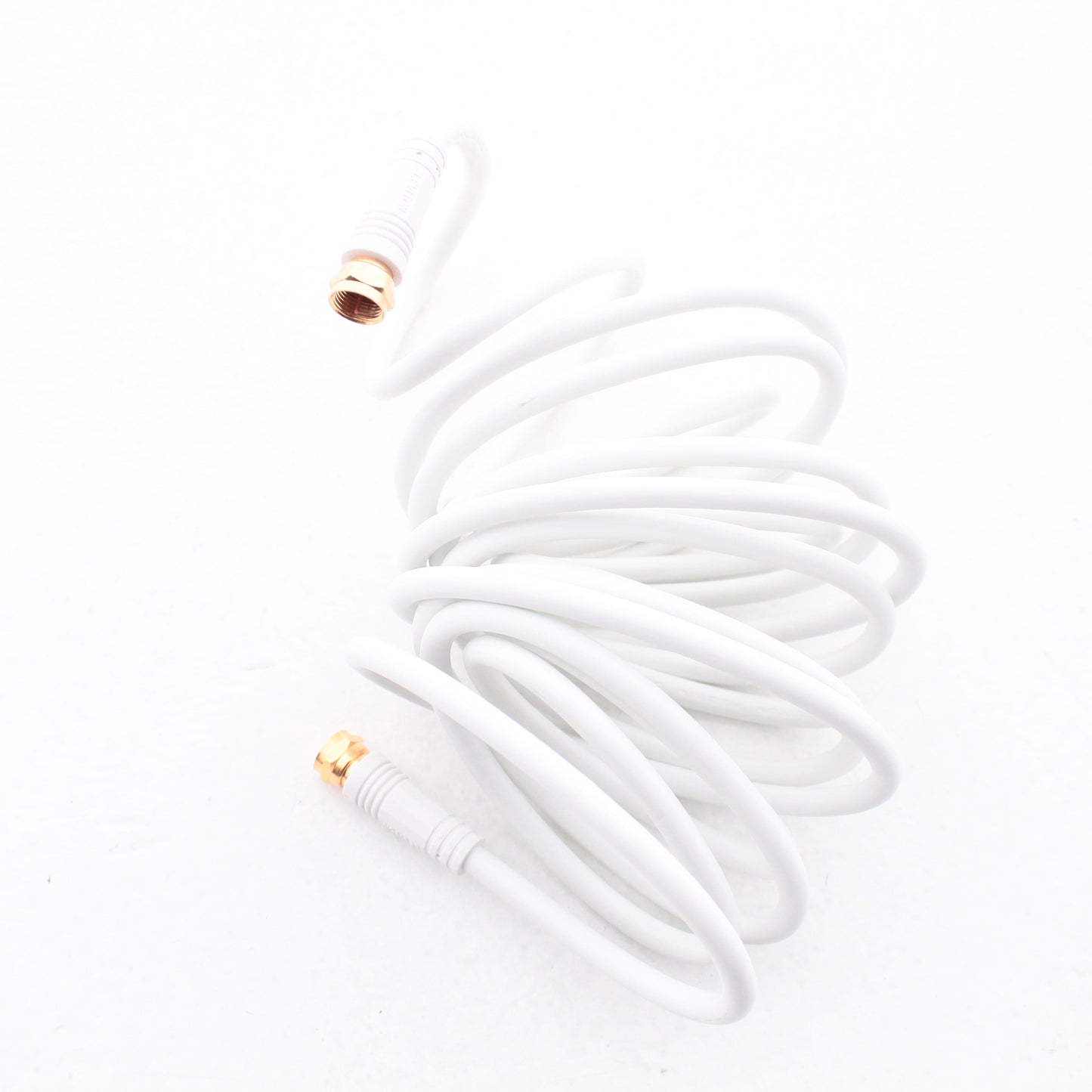 Leviton C5851-12G-847 White 12 Feet Coaxial Video Cable w/ Gold Plug Ends RG59