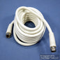 Leviton C5851-12W White F-Type 12' Coaxial Video Cable w/ Silver Plug Ends RG59
