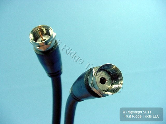 Leviton Black 18" Coaxial Video Cable RG59 75 Ohm C5851-1E