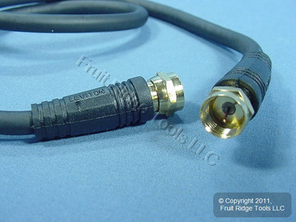 Leviton C5851-1GO Coaxial Video Cable 18" with Gold Plug Ends F-Type