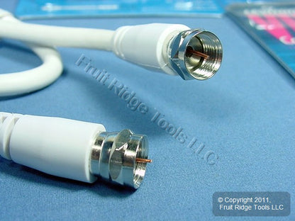 16 Leviton White 18" Coaxial Video Cables RG59 C5851-1W