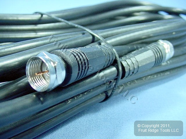 Leviton Black 25 Ft Coaxial Video Cable F-Type 75-Ohm RG59 C5851-25E