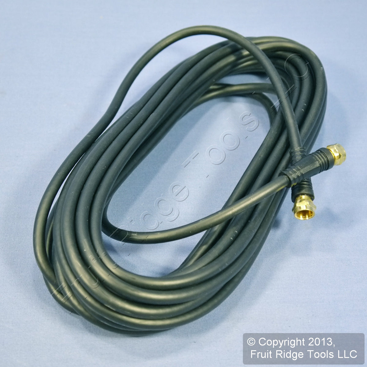 Leviton Black 25' Coaxial Video Cable Gold Plug Ends F-Type RG59 C5851-25G-104
