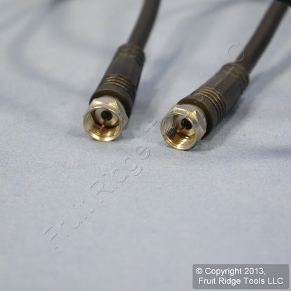 Leviton C5851-3E Black 3 Ft Coaxial Video Cable 75-Ohm F-Type Wire RG59 Plugs