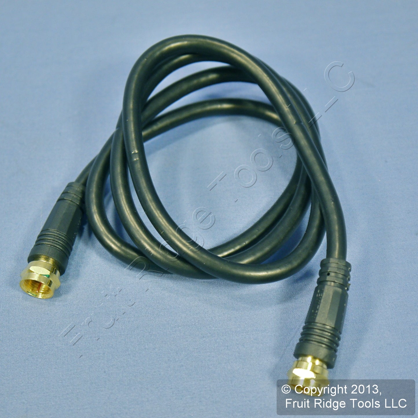 Leviton Black 3 Ft Coaxial Video Cable w/ Gold Plug Ends F-Type RG59 C5851-3GO