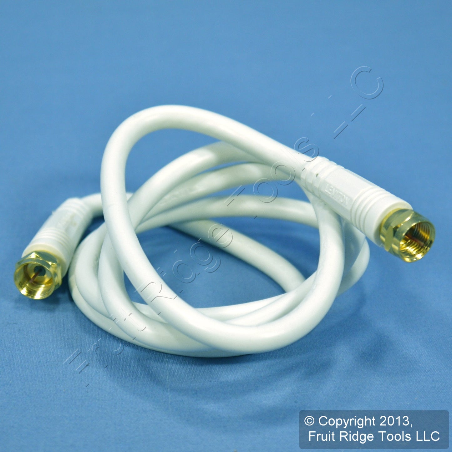 Leviton C5851-3GW White 3ft Coaxial Video Cable with Gold Plug Ends F-Type RG59