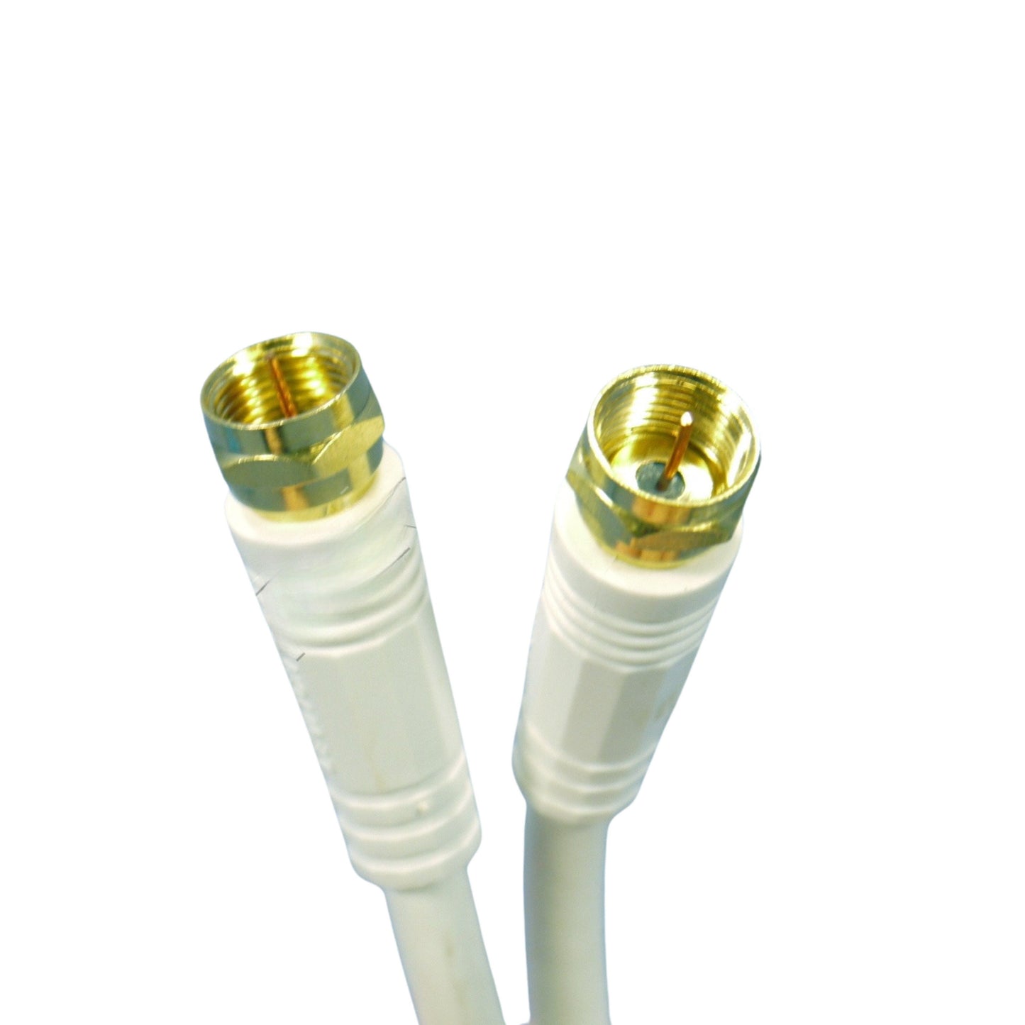 Leviton C5851-3GW White 3ft Coaxial Video Cable with Gold Plug Ends F-Type RG59