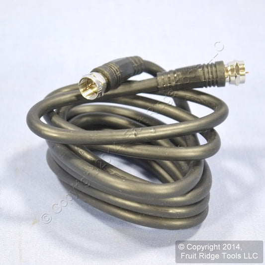 Leviton Black 6' Coaxial Video Cable F-Type Connector RG59 C5851-6E