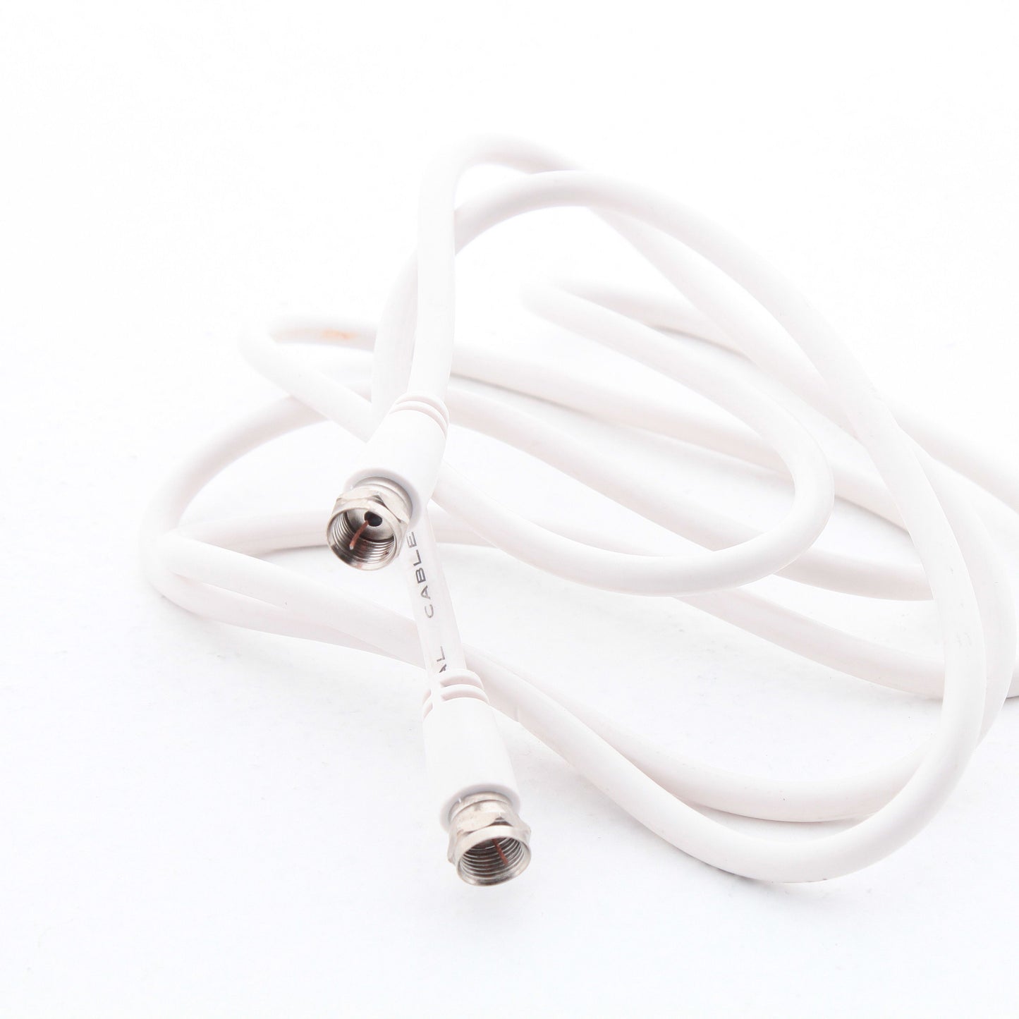 50 Leviton White 6' Coaxial Video Cables RG59 Plugs 75-Ohm F-Type Wire C5851-6W