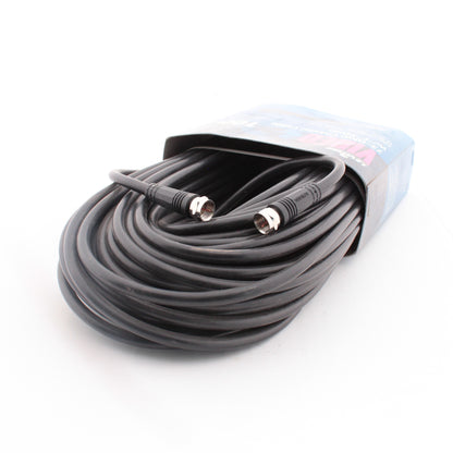 Leviton Black 100' Coaxial Video Cable RG59 Plugs 75-Ohm F-Type Wire C5851-CE