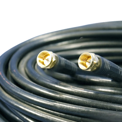 Leviton C5851-CGO Black 100' Coaxial Video Cable Gold RG59 Plugs 75-ohm F-Type