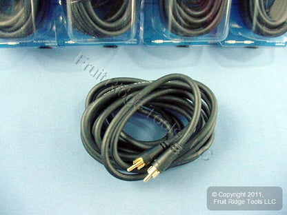 5 Leviton Black 12' TV/DVD/Stereo AV Audio Video Cables GOLD RCA Plugs C5852-12G