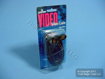 10 Leviton Black 6' TV/DVD/Stereo AV Audio Video Cables GOLD RCA Plugs C5852-6GO