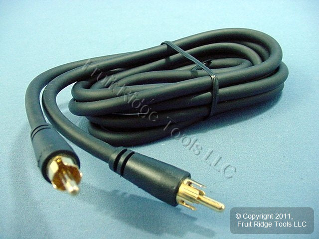 10 Leviton Black 6' TV/DVD/Stereo AV Audio Video Cables GOLD RCA Plugs C5852-6GO