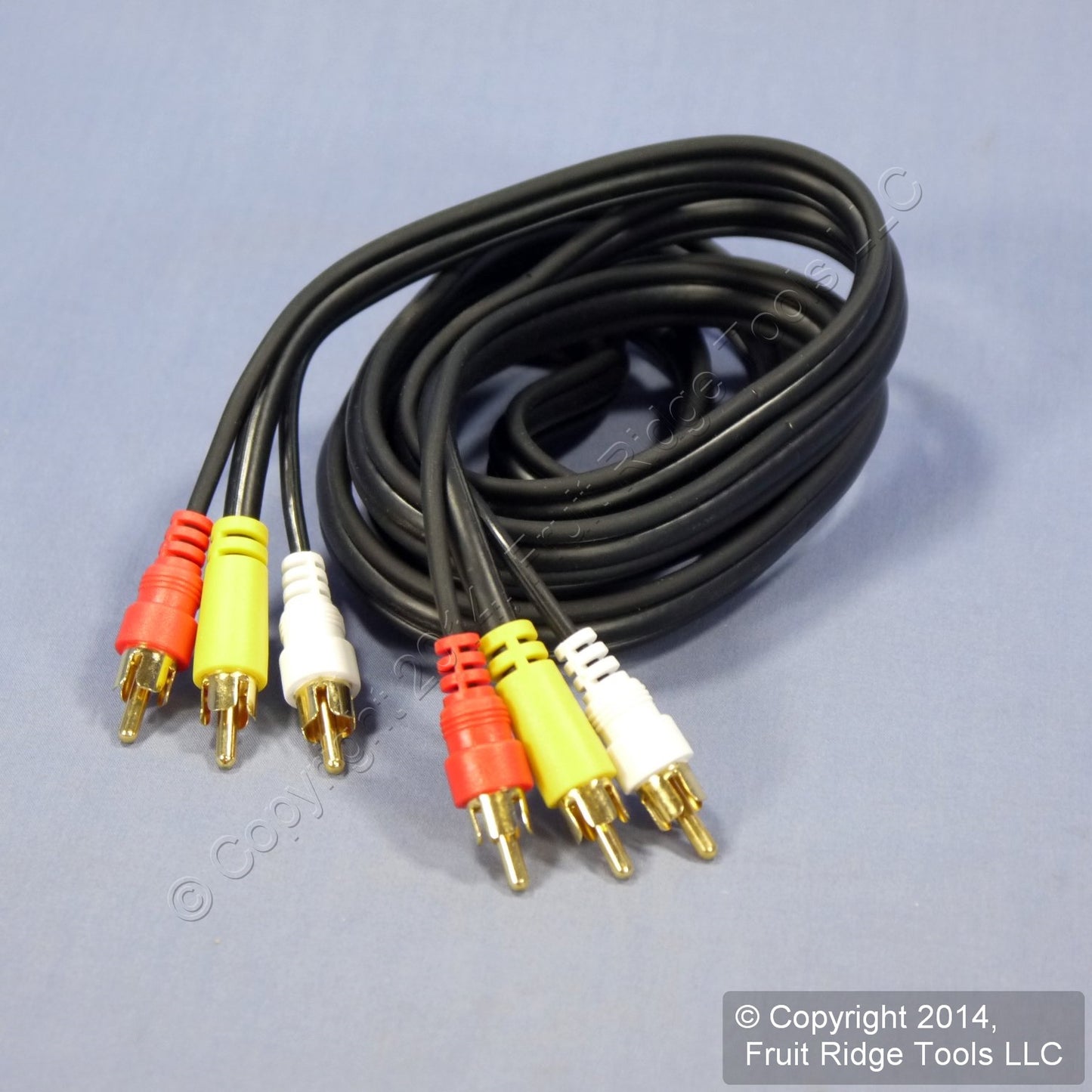Leviton 6 Ft Video Stereo Audio RCA GOLD Dubbing Coax Composite Cable C5856-6GO