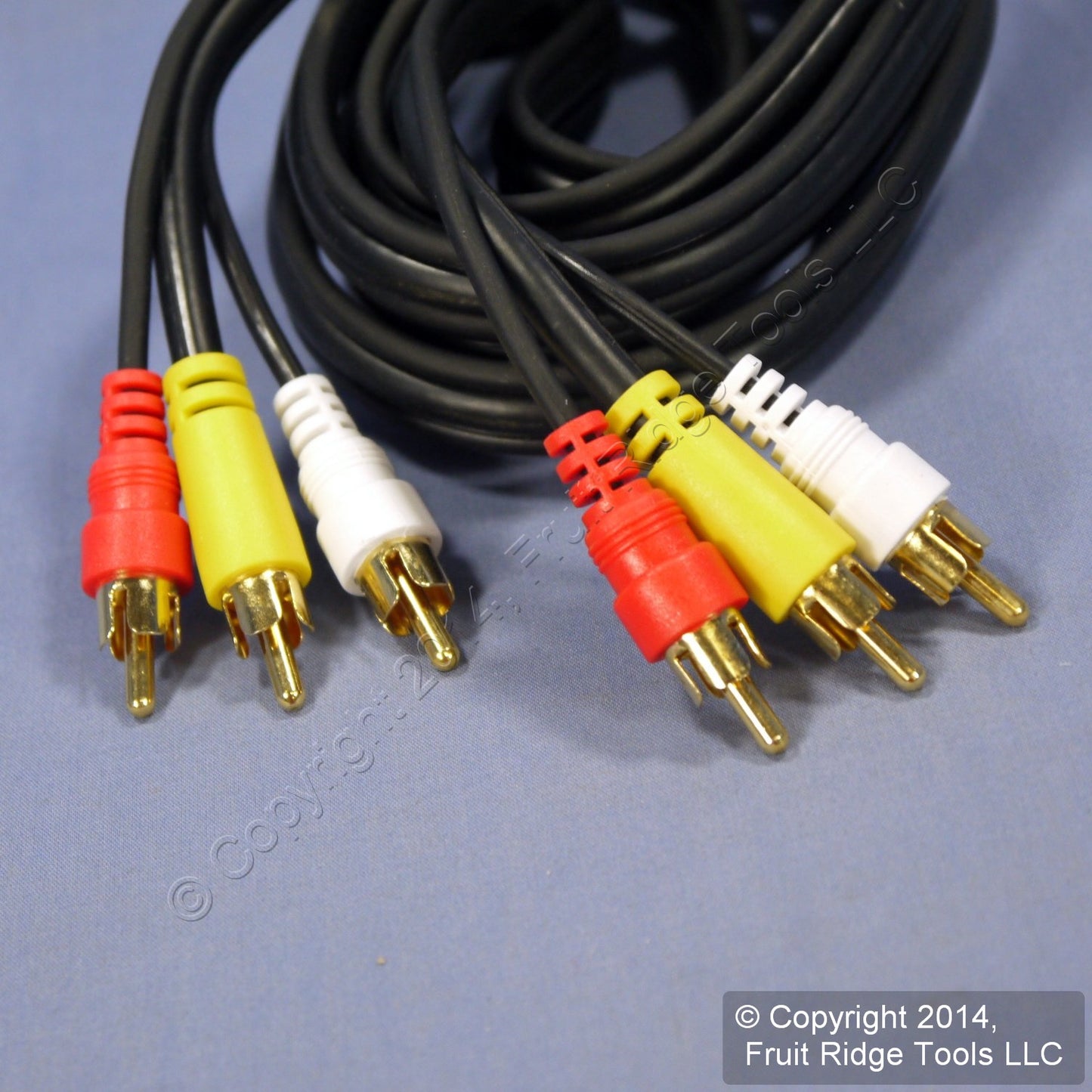 Leviton 6 Ft Video Stereo Audio RCA GOLD Dubbing Coax Composite Cable C5856-6GO