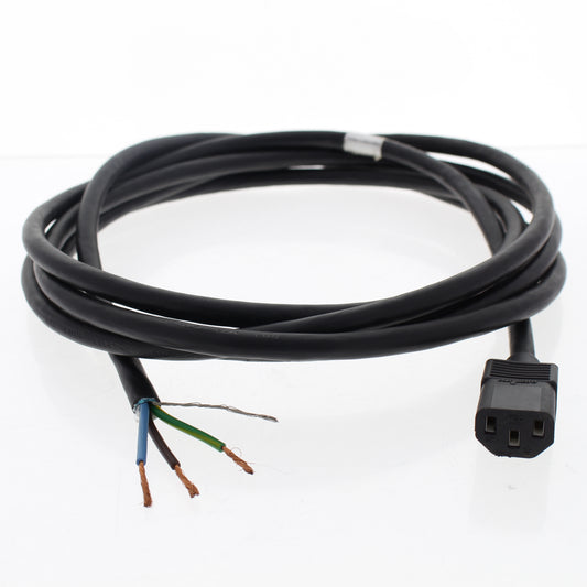 Electricord C601203MBL Black 9-1/2' Power Cord 16/3 SJT Shielded Pigtail Female