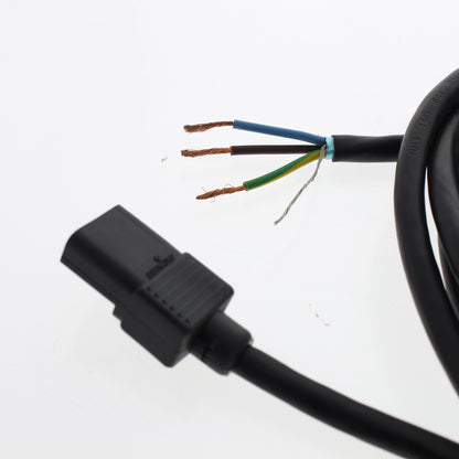 Electricord C601203MBL Black 9-1/2' Power Cord 16/3 SJT Shielded Pigtail Female
