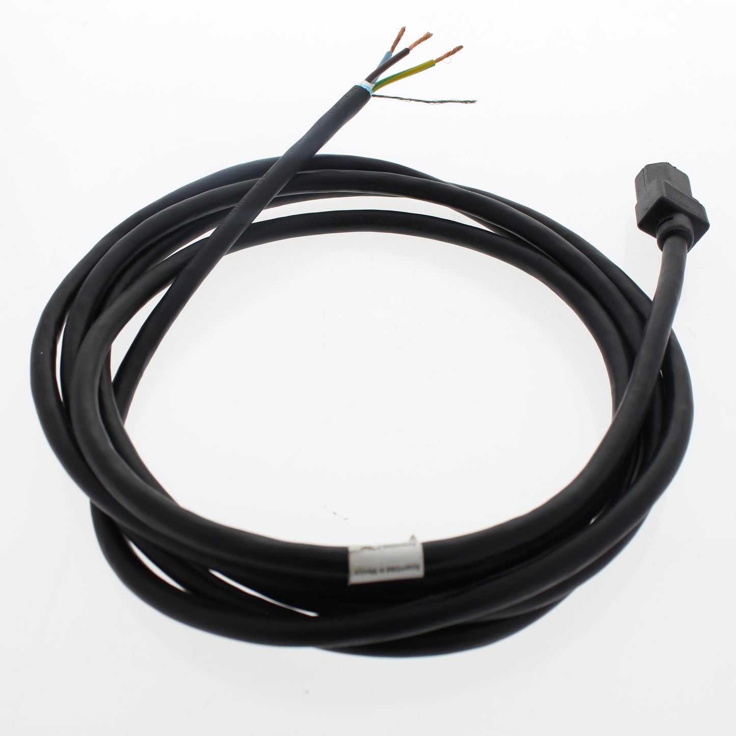 Electricord C601203MBL Black 9-1/2' Power Cord 16/3 SJT Shielded Pigtail Female