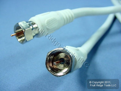 Leviton White 25 Ft Coaxial Video Cable F-Type RG6 C6851-25W