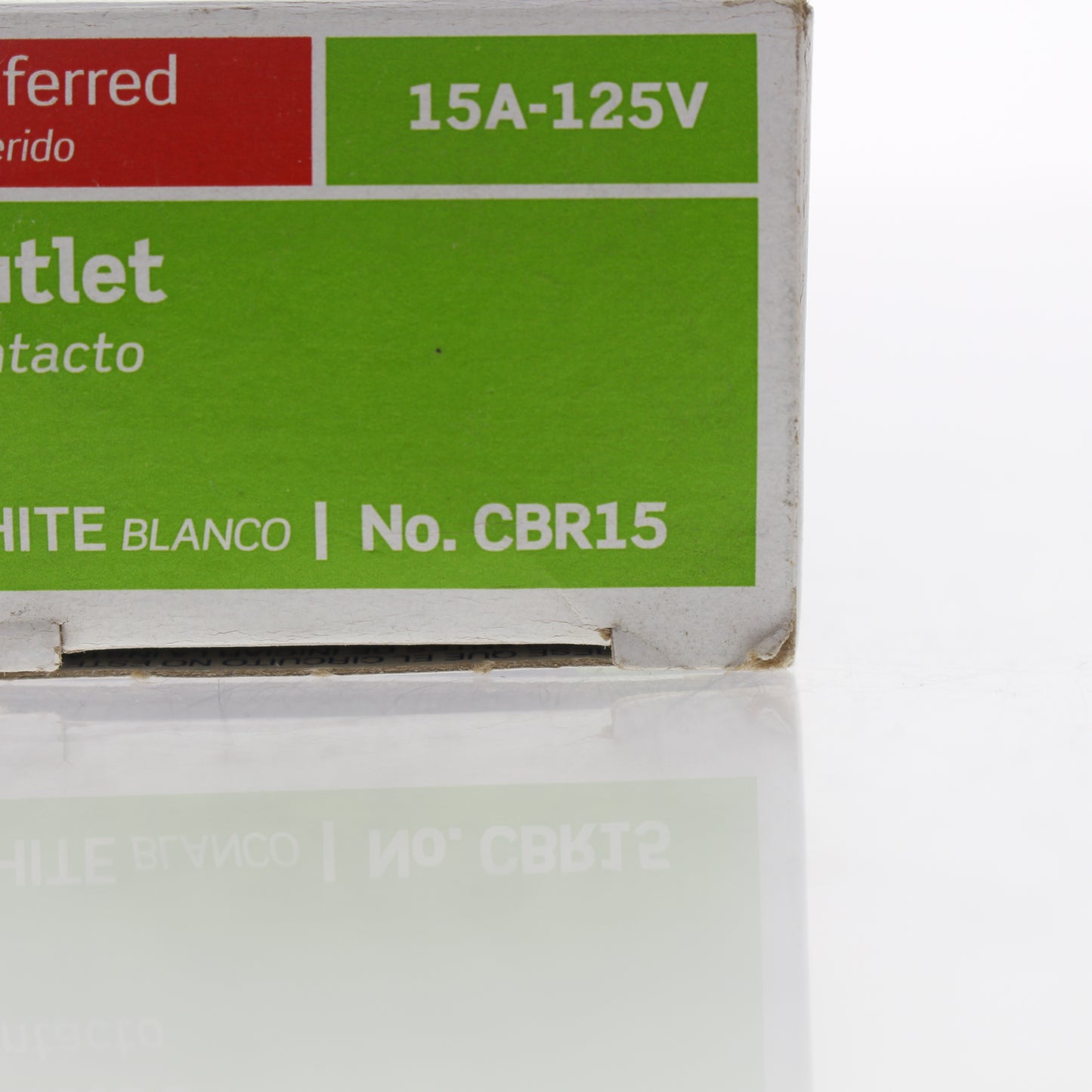 Leviton White Commercial Outlet Duplex Receptacle NEMA 5-15R 15A 125V CBR15-W