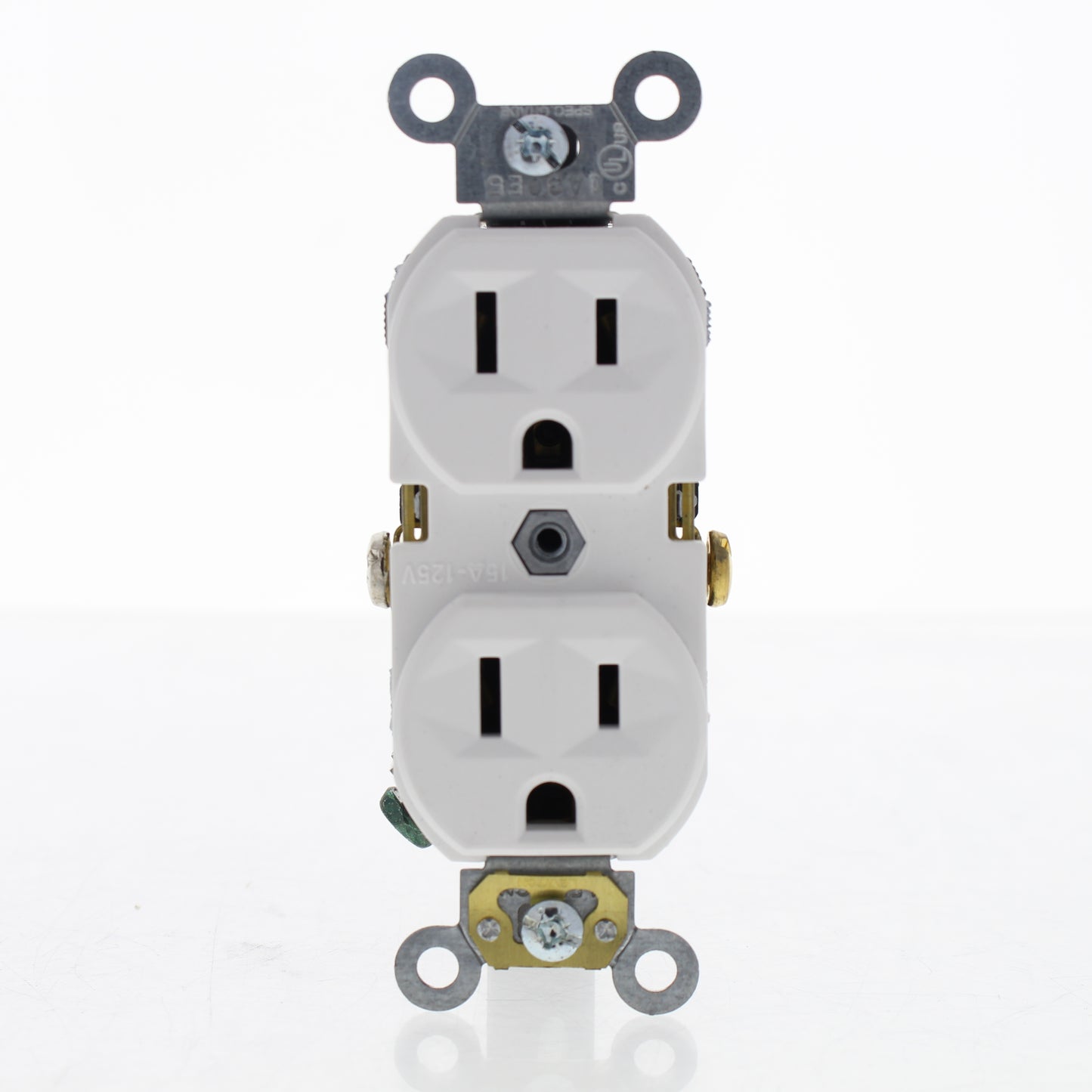 Leviton White Commercial Outlet Duplex Receptacle NEMA 5-15R 15A 125V CBR15-W
