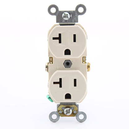 Leviton CBR20-T Light Almond Commercial Duplex Receptacle Outlet 20A 125V