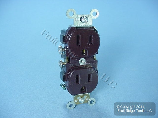 Leviton Brown Commercial Outlet SMOOTH FACE Duplex Receptacle 15A CR015