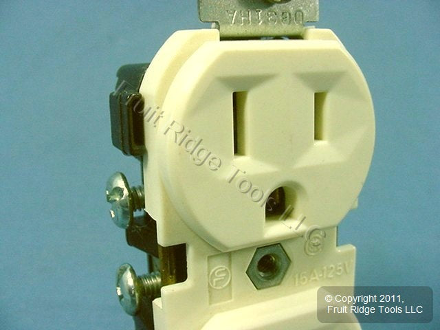 Leviton Almond Commercial Outlet Duplex Receptacle 15A CR15-A