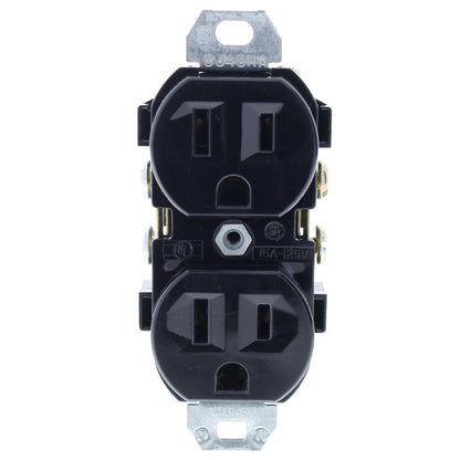 Leviton Brown Outlet Duplex Receptacle Nema 5-15R 15A 125V NO EARS Bulk CR15