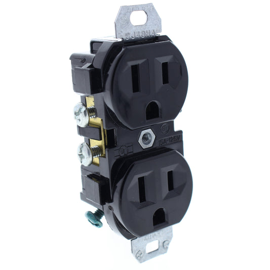 Leviton Brown Outlet Duplex Receptacle Nema 5-15R 15A 125V NO EARS Bulk CR15