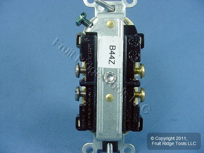 Leviton Ivory Commercial Tamper Resistant Duplex Receptacle 15A Bulk CR15S-GI