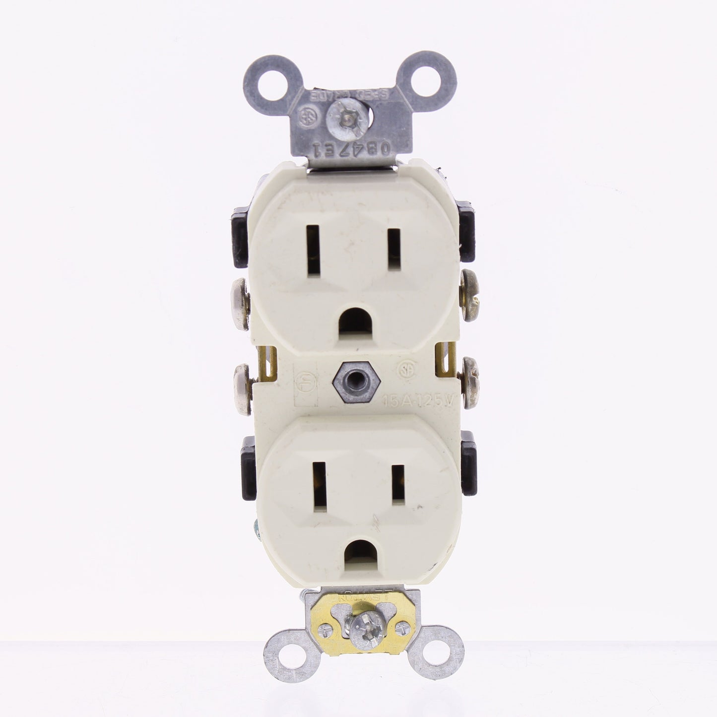 Leviton Scratched Lt Almond Commercial Outlet Duplex Receptacle 15A Bulk CR15-T